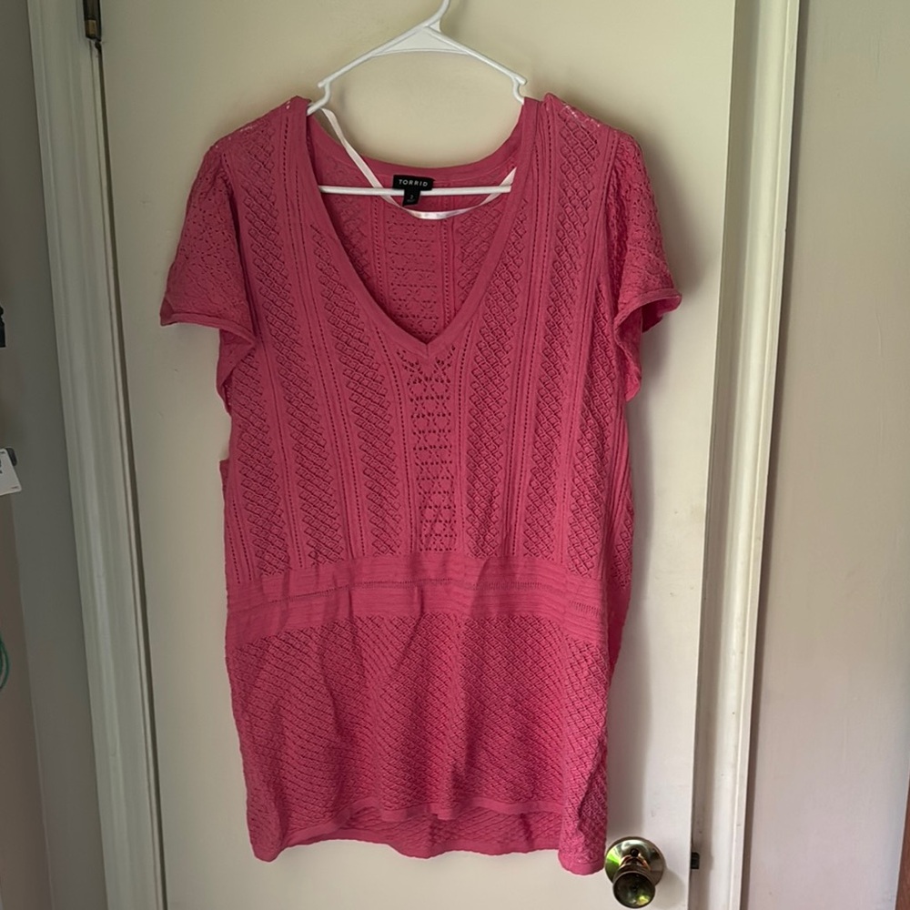 Torrid coral  Short Sleeve sweater
